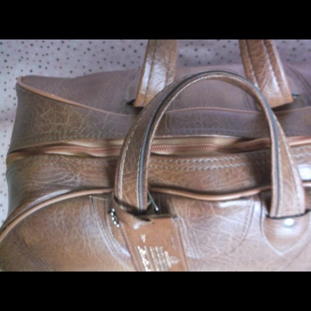 Vintage Leather Eddie Bauer travel bag RARE - Picture 5 of 8